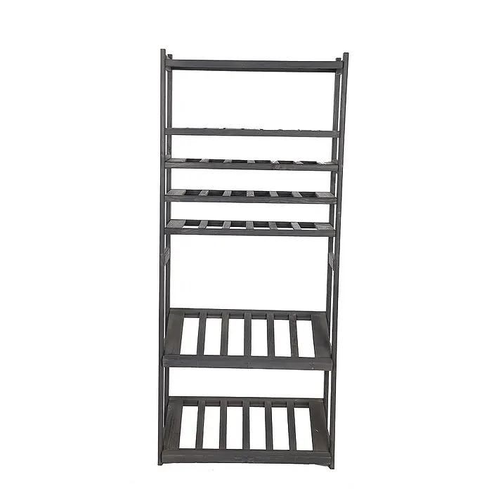 Proregal Flaschenregal & Weinregal SPREEWALD für 18 Flaschen - L x B x H: 33 x 70 x 163 cm, Holz - Schlichtes Weinregal aus dunklem Holz mit sechs Regalböden zur stilvollen Aufbewahrung von Weinflaschen. Praktisch und dekorativ.
