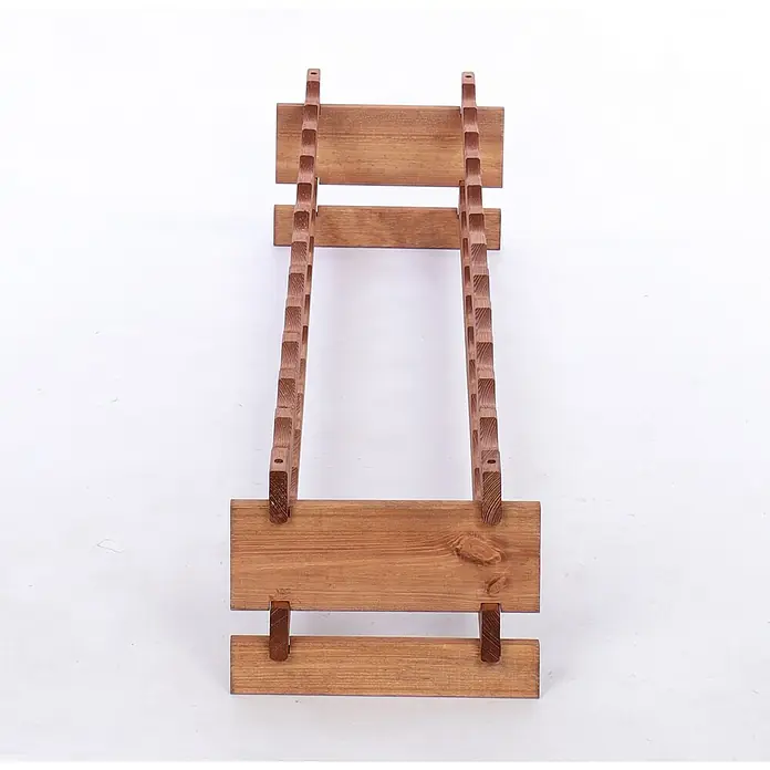 Proregal Flaschenregal Weinregal VINOTECA FLEX PRO für 24 Flaschen - L x B x H: 28 x 123 x 23 cm, Holz, Anzahl Böden: 2 Stk. - Braunes Holzregal für die Aufbewahrung von Gegenständen. Das Regal hat mehrere Fächer und eine rustikale Optik.