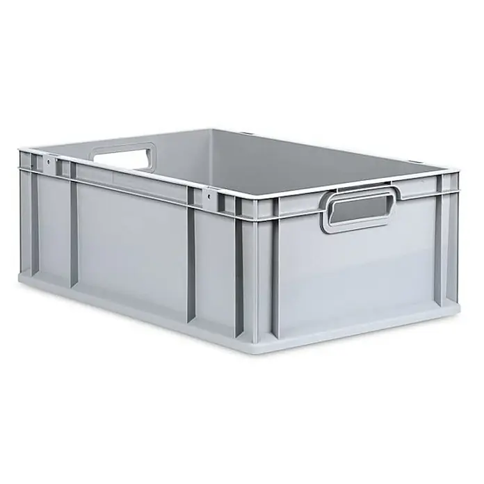 Proregal Euroboxen-Set 5x Eurobox NextGen Grip - L x B x H: 60 x 40 x 22 cm, Kunststoff, Grau, 5 Stk. - Graue Kunststoffbox mit Griffen zur Aufbewahrung und Organisation von Gegenständen im Haushalt, Lager oder Büro. Praktisch und stabil.