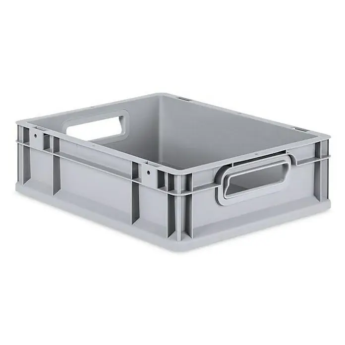 Proregal Euroboxen-Set 5x Eurobox NextGen Economy - L x B x H: 40 x 30 x 12 cm, Kunststoff, Grau, 5 Stk. - Graue Kunststoffbox mit Griffen zur einfachen Handhabung und Lagerung, ideal für den Einsatz in verschiedenen Umgebungen.
