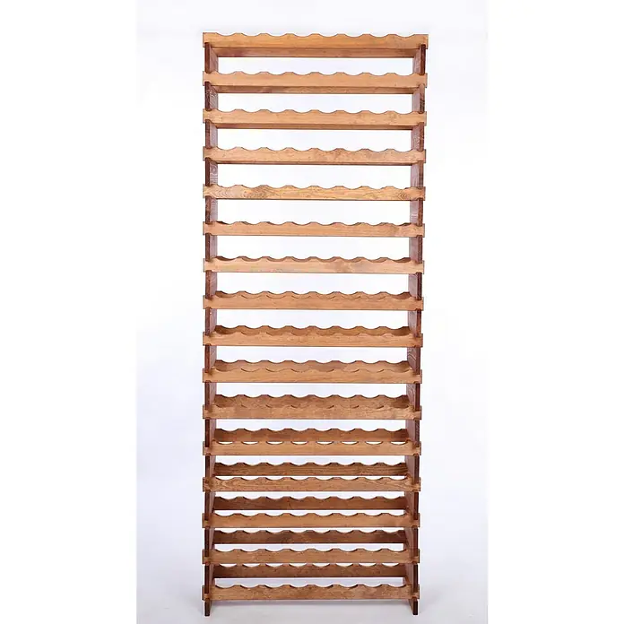 Proregal Flaschenregal Weinregal VINOTECA FLEX PRO für 128 Flaschen - L x B x H: 28 x 84 x 219 cm, Holz, Anzahl Böden: 16 Stk. - Ein rustikales Weinregal aus Holz mit mehreren Ablagen, ideal zur stilvollen Aufbewahrung Ihrer Weinsammlung.