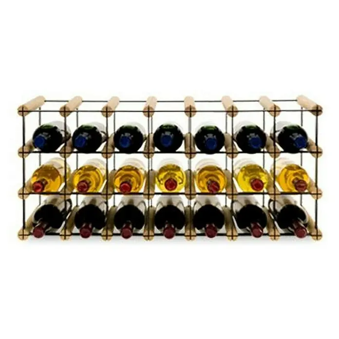 Proregal Flaschenregal Modulares Weinregal VINOTECA MOD METAL für 7x3 Flaschen - Holz - Weinregal mit 18 Flaschen. Das Weinregal aus Holz und Metall bietet Platz für 18 Weinflaschen und ist eine stilvolle Art, Wein zu lagern.