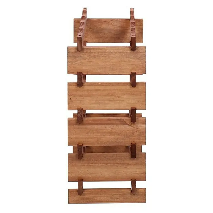Proregal Flaschenregal Weinregal VINOTECA FLEX PRO für 20 Flaschen - L x B x H: 28 x 46 x 65 cm, Holz, Anzahl Böden: 5 Stk. - Braunes Holzregal mit mehreren Fächern und einer robusten Konstruktion, ideal für die Aufbewahrung.