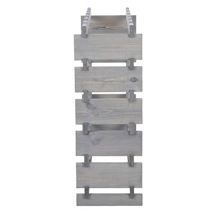 Proregal Flaschenregal Weinregal VINOTECA FLEX PRO für 36 Flaschen - L x B x H: 28 x 65 x 79 cm, Holz, Anzahl Böden: 6 Stk. - Grauer Holz-Weinregal-Korb mit 6 Fächern, ideal zur Aufbewahrung von bis zu 6 Flaschen Ihrer Lieblingsweine.