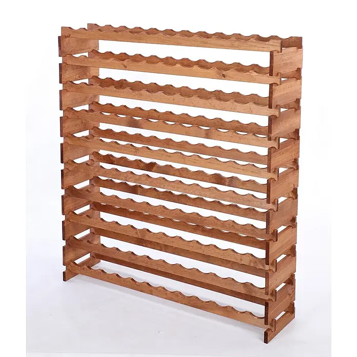 Proregal Flaschenregal Weinregal VINOTECA FLEX PRO für 120 Flaschen - L x B x H: 28 x 123 x 135 cm, Holz, Anzahl Böden: 10 Stk. - Holz-Weinregal mit mehreren Ebenen zur stilvollen Aufbewahrung von Weinflaschen, ideal für Weinliebhaber.