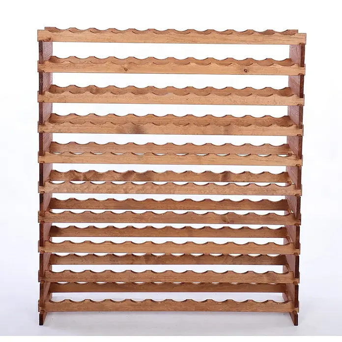 Proregal Flaschenregal Weinregal VINOTECA FLEX PRO für 120 Flaschen - L x B x H: 28 x 123 x 135 cm, Holz, Anzahl Böden: 10 Stk. - Weinregal aus Holz, ideal für die stilvolle Lagerung Ihrer Weinsammlung. Praktisch und dekorativ.