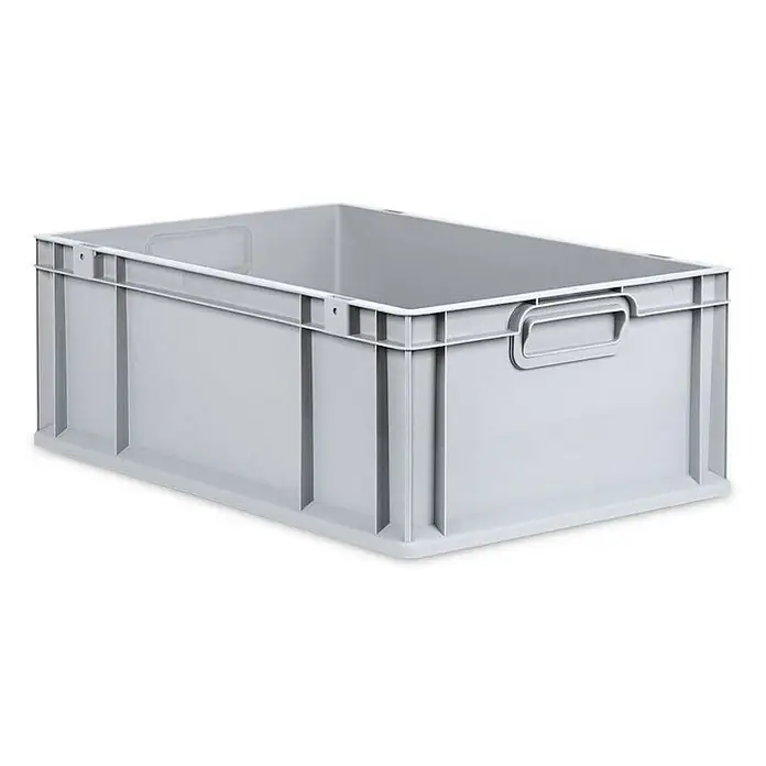 Proregal Euroboxen-Set 10x Eurobox NextGen Economy - L x B x H: 60 x 40 x 22 cm, Kunststoff, Grau, 10 Stk. - Graue Kunststoffbox mit Griffen. Ideal für Lagerung und Transport. Robust und stapelbar für Ordnung im Lager.