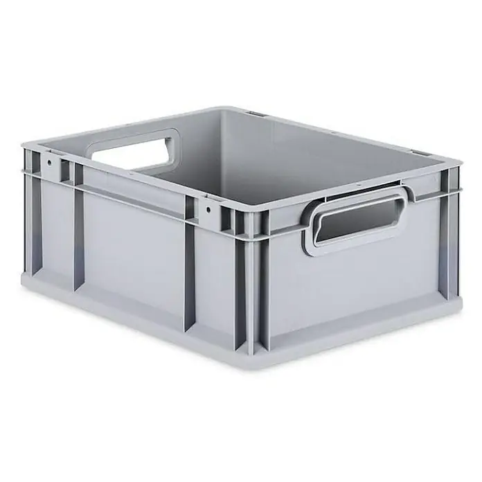 Proregal Euroboxen-Set 5x Eurobox NextGen Economy - Kunststoff, Grau, 5 Stk. - Graue Kunststoffbox mit Griffen an den Seiten, ideal für Lagerung und Transport von Gegenständen.
