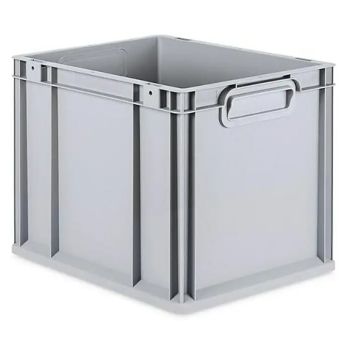Proregal Euroboxen-Set 5x Eurobox NextGen Economy - Kunststoff, Grau, 5 Stk. - Graue Kunststoffbox mit Griffen zur einfachen Handhabung. Ideal für Lagerung und Transport verschiedener Gegenstände.