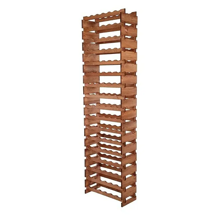 Proregal Flaschenregal Weinregal VINOTECA FLEX PRO für 102 Flaschen - L x B x H: 28 x 65 x 233 cm, Holz, Anzahl Böden: 17 Stk. - Ein Weinständer aus Holz mit mehreren Ebenen für die Lagerung von Weinflaschen. Er bietet eine stilvolle Aufbewahrungslösung.