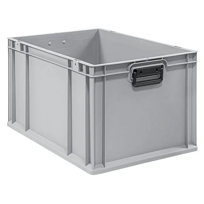 Proregal Euroboxen-Set 10x Eurobox NextGen Portable Duo - Kunststoff, Grau, 10 Stk. - Grauer Kunststoffbehälter mit schwarzem Griff, ideal für Lagerung und Transport. Stabil und vielseitig einsetzbar.