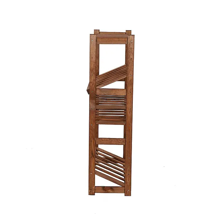 Proregal Flaschenregal & Weinregal SPREEWALD für 12 Flaschen - L x B x H: 33 x 70 x 124 cm, Holz - Holzregal mit mehreren Ablagen und einer schmalen Silhouette, ideal für kleine Räume und zur Präsentation von Pflanzen.