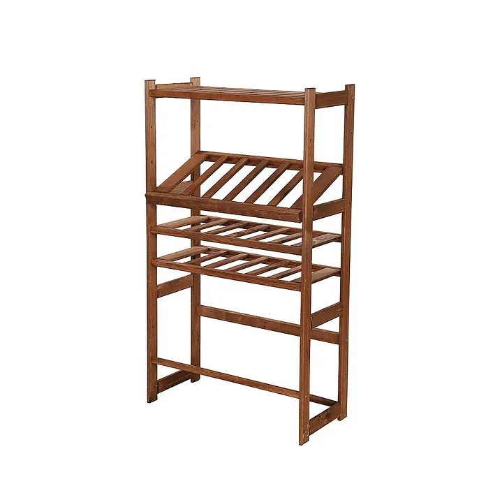Proregal Flaschenregal & Weinregal SPREEWALD für 12 Flaschen - L x B x H: 33 x 70 x 124 cm, Holz - Freistehendes, hölzernes Weinregal mit mehreren Fächern zur Aufbewahrung von Flaschen. Ideal für Weinsammler und -liebhaber.