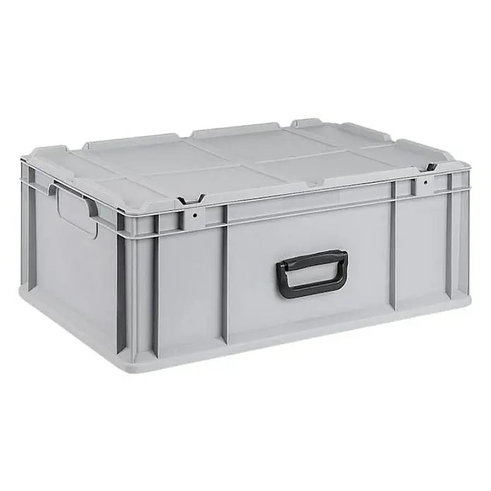 Proregal Euroboxen-Set 5x Eurobox NextGen Portable - L x B x H: 60 x 40 x 23,5 cm, Kunststoff, Grau, 5 Stk. - Graue, rechteckige Kunststoffbox mit Deckel und Griffen. Die Box ist stabil und ideal für die Lagerung.