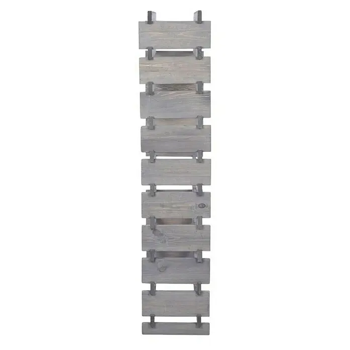 Proregal Flaschenregal Weinregal VINOTECA FLEX PRO für 60 Flaschen - L x B x H: 28 x 65 x 135 cm, Holz, Anzahl Böden: 10 Stk. - Dekorative, schmale, graue Holzleiter mit sieben Sprossen. Ein schönes Deko-Element für Ihr Zuhause.