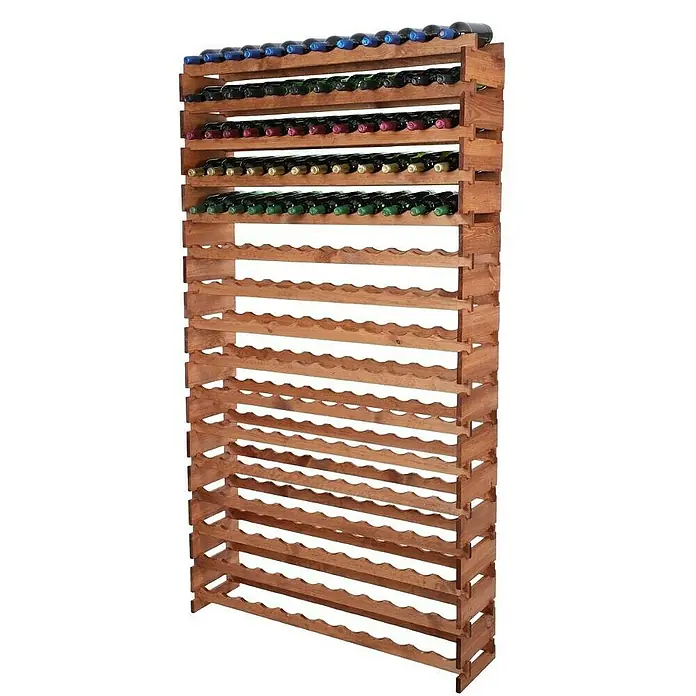 Proregal Flaschenregal Weinregal VINOTECA FLEX PRO für 192 Flaschen - L x B x H: 28 x 123 x 219 cm, Holz, Anzahl Böden: 16 Stk. - Volles Weinregal aus Holz. Das Weinregal bietet viel Stauraum für Weinflaschen und ist aus robustem Holz gefertigt.