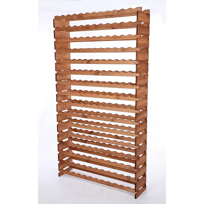 Proregal Flaschenregal Weinregal VINOTECA FLEX PRO für 192 Flaschen - L x B x H: 28 x 123 x 219 cm, Holz, Anzahl Böden: 16 Stk. - Ein freistehendes Weinregal aus Holz, das Platz für zahlreiche Flaschen bietet und eine rustikale Note in jeden Raum bringt.
