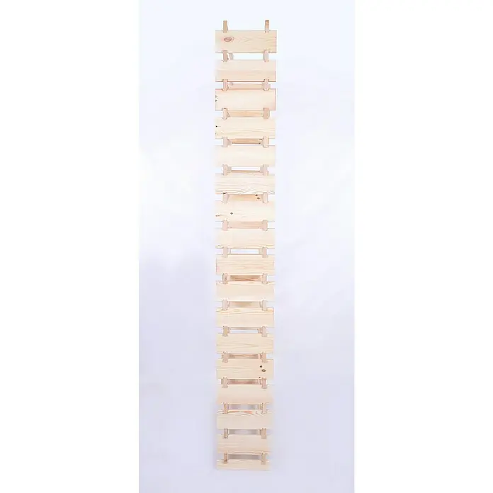 Proregal Flaschenregal Weinregal VINOTECA FLEX PRO für 170 Flaschen - L x B x H: 28 x 103 x 233 cm, Holz, Anzahl Böden: 17 Stk. - Dieses Bild zeigt einen hohen, unbehandelten Holzweinregal mit vielen Regalen, perfekt um Ihre Weinsammlung stilvoll zu präsentieren.