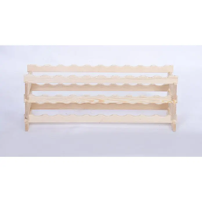 Proregal Flaschenregal Weinregal VINOTECA FLEX PRO für 30 Flaschen - L x B x H: 28 x 103 x 37 cm, Holz - Dieser Weinregal aus hellem Holz bietet Platz für mehrere Flaschen und ist eine stilvolle Ergänzung für jede Bar oder Küche.