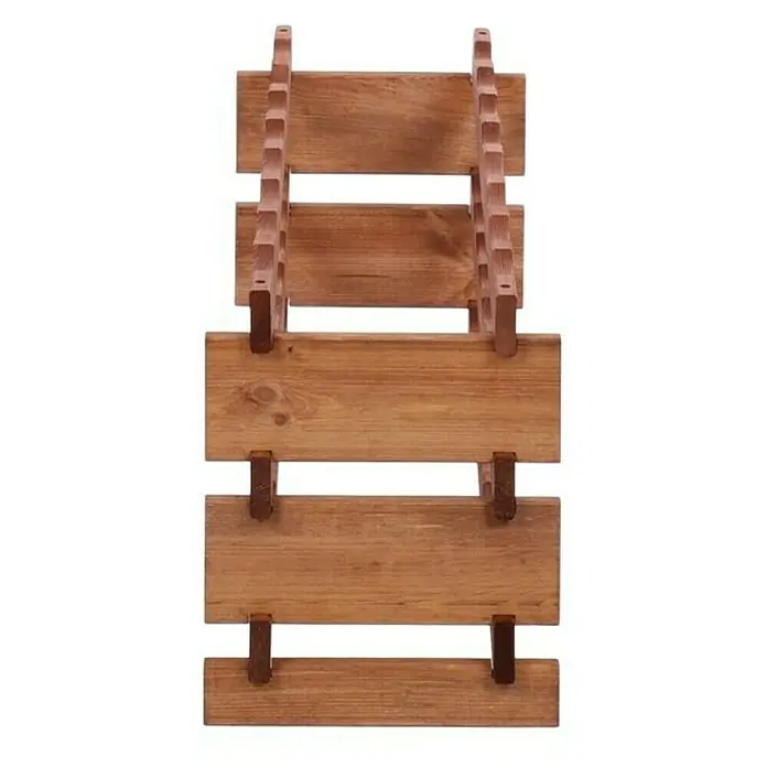 Proregal Flaschenregal Weinregal VINOTECA FLEX PRO für 24 Flaschen - L x B x H: 28 x 84 x 37 cm, Holz, Anzahl Böden: 3 Stk. - Ein hölzernes Weinregal mit rustikalem Charme. Das Regal bietet Platz für mehrere Flaschen und ist ein dekoratives Element.