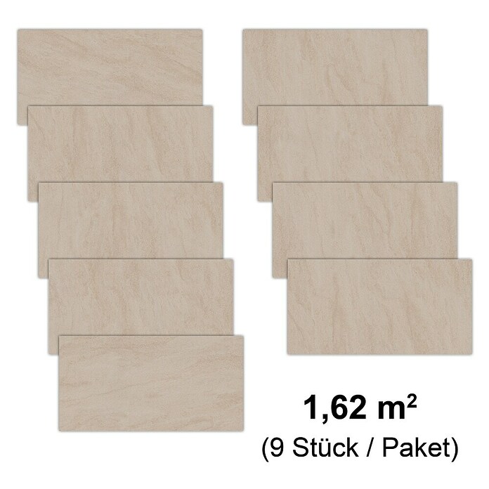 Bariperfil Aqua Wandverkleidung (60 x 30 cm, Creme)