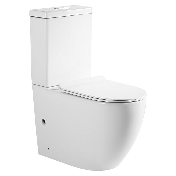 Pack de WC Kairo (Con borde de descarga, Salida dual, Blanco) | BAUHAUS