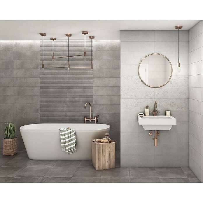 Myth Age Keramische tegel Clarens Gris (20 x 60 cm, Gris, Mat) | BAUHAUS