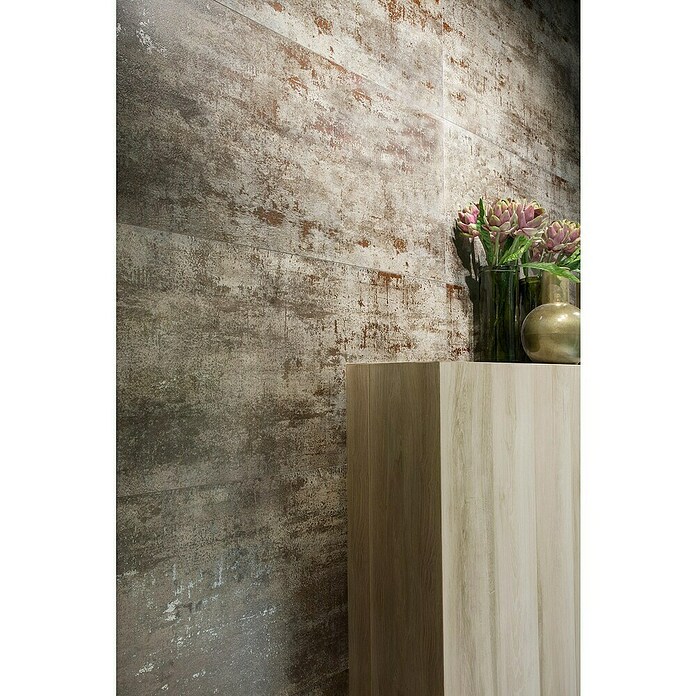 Tau ceramica Keramische tegel Metal Silver (60 x 60 cm, Silver, Glanzend) | BAUHAUS
