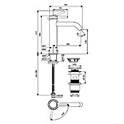 Ideal Standard Ceraline Wastafelkraan hoog - Nuovo (Zwart, Mat) | BAUHAUS