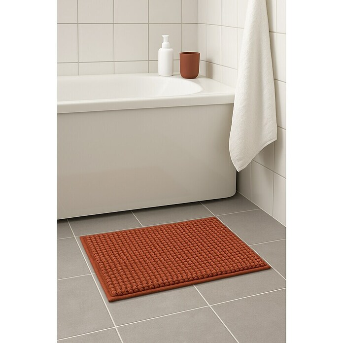 MSV Alfombra de baño Chenille (50 x 80 cm, Terracota) | BAUHAUS