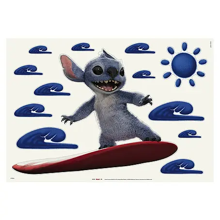 Komar  Wandtattoo Disney Stitch Live Action Hit the Waves