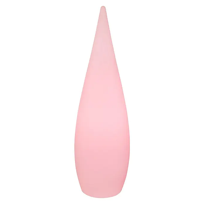 Globo Außenleuchte Vascon - Netzbetrieben, 10 W, Weiß, Mit Leuchtmittel, RGB, Ø x H: 36 x 120 cm - Eine stilvolle, tropfenförmige Leuchte in zartem Rosa, die jedem Raum eine warme und einladende Atmosphäre verleiht.