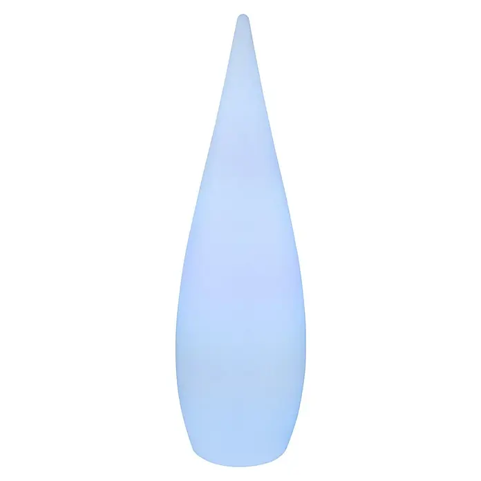 Globo Außenstehleuchte Vascon - Netzbetrieben, 10 W, Weiß, Mit Leuchtmittel, RGB, Ø x H: 36 x 120 cm - Leuchtender, tropfenförmiger Deko-Artikel, perfekt für stimmungsvolle Beleuchtung im Innen- und Außenbereich. Sorgt für ein angenehmes Ambiente.