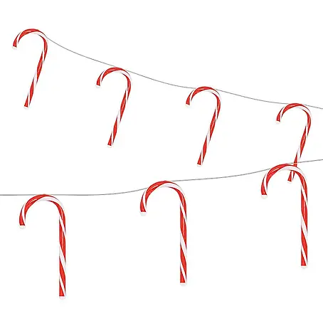 ECD Germany  LED-Weihnachtsdekofigur LED Lichterkette Weihnachten Deko Beleuchtung Zuckerstäbe Candy Cane