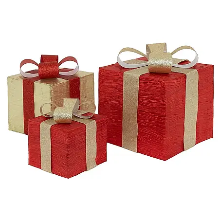 ECD Germany  LED-Weihnachtsdekofigur LED Dekolicht Geschenkboxen Weihnacht Dekoobjekt