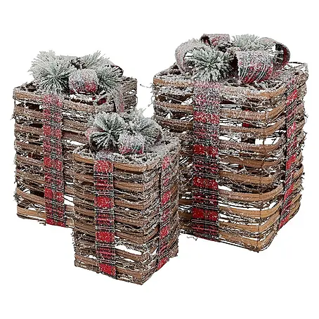 ECD Germany  LED-Weihnachtsdekofigur LED Dekolicht Geschenkboxen Weihnacht Dekoobjekt