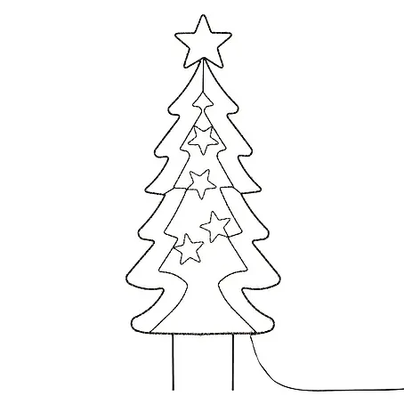 ECD Germany  LED-Weihnachtsdekofigur Lichterbaum LED Beleuchtung Gartenleuchte Kunstbaum