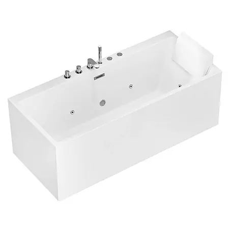 Home Deluxe  Eckbadewanne AMBER inkl. Whirlpool-Funktion