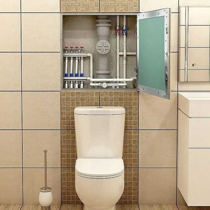 ECD Germany Montagezubehör für Trockenbau Reinigungsklappe 150x200mm Aluminium/Grün Wand/Decke integrierbar - Passend für: Wartungs- und Revisionsöffnungen, Hohlräume mit Anschlüssen, Feuchträume (Badezimmer, Küche, Nassbereiche) - Badezimmer mit Toilette und Revisionsklappe.