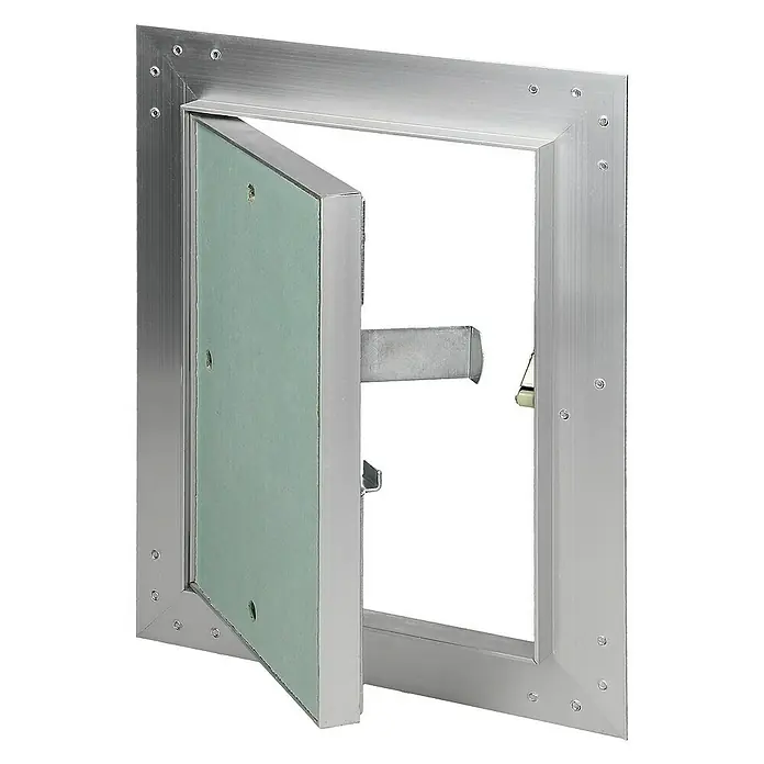 ECD Germany Montagezubehör für Trockenbau Reinigungsklappe 150x200mm Aluminium/Grün Wand/Decke integrierbar - Passend für: Wartungs- und Revisionsöffnungen, Hohlräume mit Anschlüssen, Feuchträume (Badezimmer, Küche, Nassbereiche) - Revisionsklappe aus Aluminium mit Gipskartonplatte für den einfachen Zugang zu verborgenen Installationen.