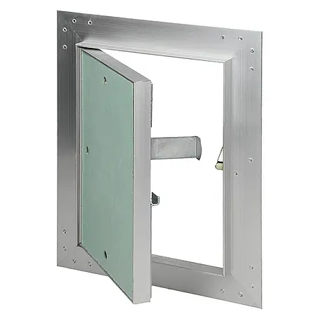 ECD Germany  Montagezubehör für Trockenbau Reinigungsklappe 150x200mm Aluminium/Grün Wand/Decke integrierbar