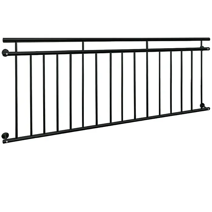 ECD Germany Fenstergitter Französischer Balkon Balkongeländer Balkongitter Fenstergitter -  - Schwarzes Metallgeländer für Balkone oder Terrassen, das Sicherheit und stilvolles Design vereint. Perfekt für den Außenbereich.