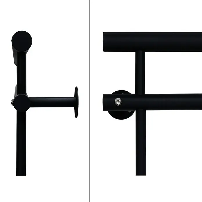 ECD Germany Fenstergitter Französischer Balkon Balkongeländer Balkongitter Fenstergitter -  - Schwarzer beheizter Handtuchhalter zur stilvollen Badgestaltung.