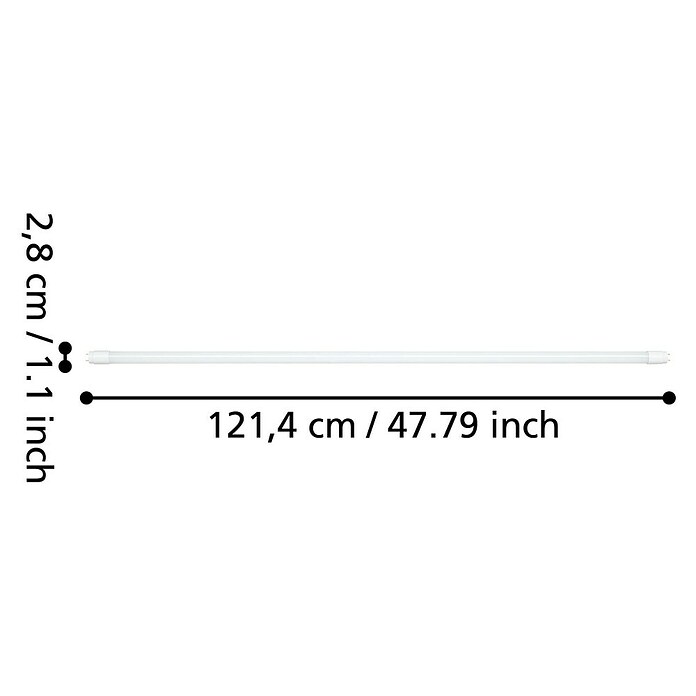 Eglo LED cjevasta žarulja  (Duljina: 121,4 cm, Neutralno bijelo, 15 W, 2.500 lm, G13) | BAUHAUS