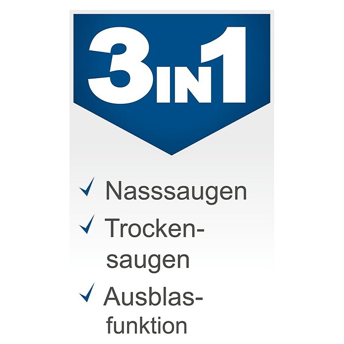 Scheppach Elektro-Nass- & Trockensauger VC16 (1 200 W, Behältervolumen: 16 l, Manuell) | BAUHAUS