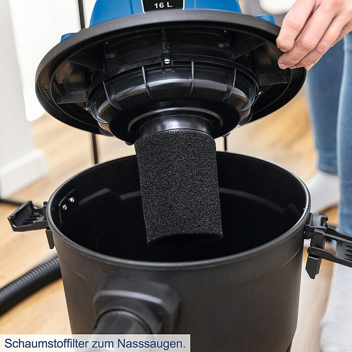 Scheppach Elektro-Nass- & Trockensauger VC16 (1 200 W, Behältervolumen: 16 l, Manuell) | BAUHAUS