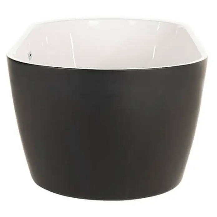 Home Deluxe Freistehende Badewanne CODO - Schwarz - Freistehende Badewanne in Schwarz und Weiß, ideal für moderne Badezimmer. Das elegante Design bietet Komfort und Stil für entspannende Bäder.
