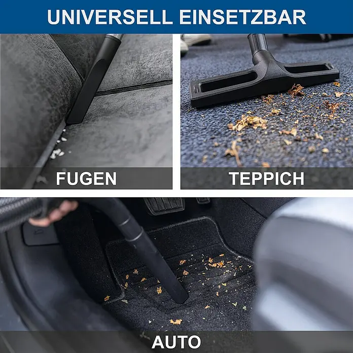 Scheppach Elektro-Nass- & Trockensauger VC50 - Behältervolumen: 50 l, Manuell - Universell einsetzbarer Staubsauger für Fugen, Teppiche und Autos mit unterschiedlichen Aufsätzen für optimale Reinigung.