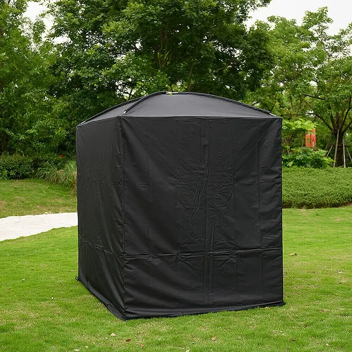 Home Deluxe Standard-Pavillon Abdeckung Schutzhülle CAPE PROVENCE - Farbe Gestell: Anthrazit, Kunststoff - Schwarzes, tragbares Zelt, ideal für den Einsatz im Freien. Es bietet Privatsphäre und Schutz vor den Elementen im Garten oder auf dem Campingplatz.