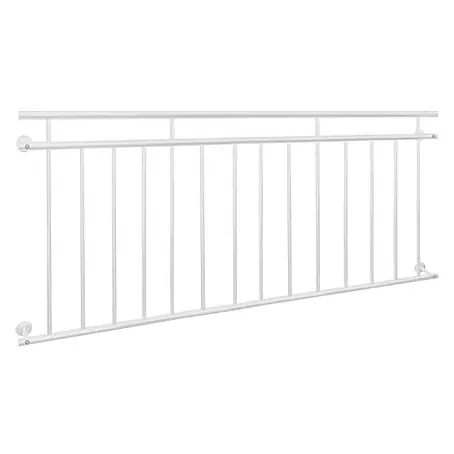 ECD Germany  Fenstergitter Französischer Balkon aus Edelstahl Balkongeländer Balkongitter
